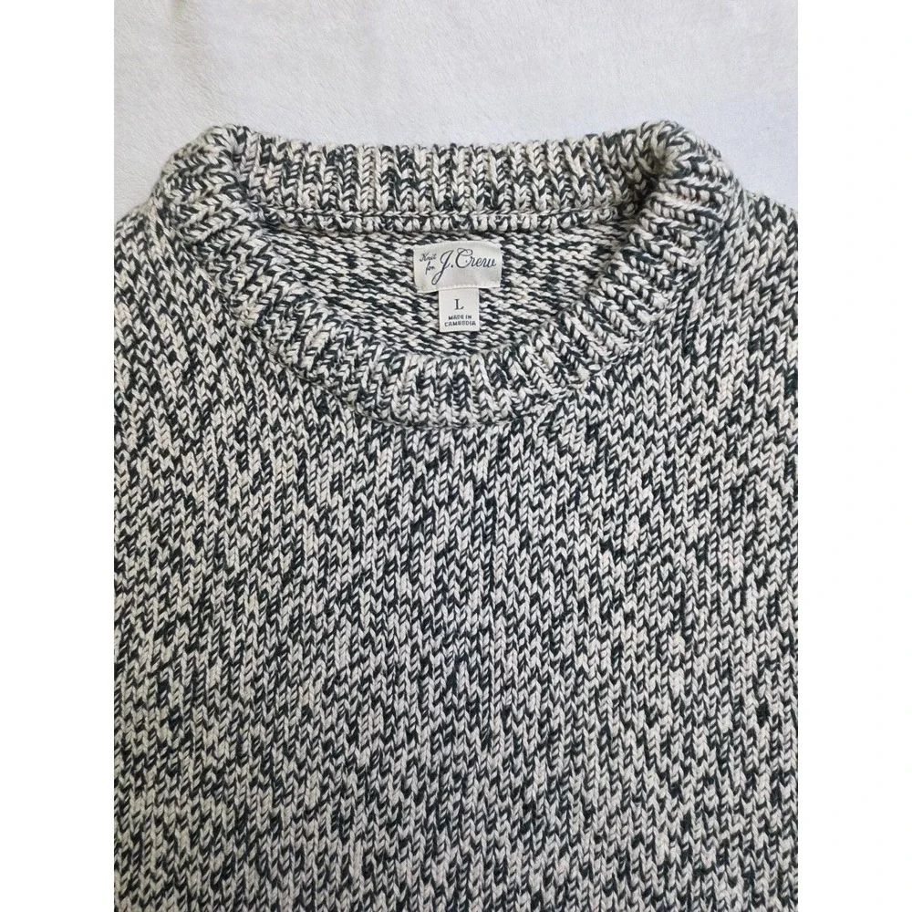J. Crew Men's Marled Cotton Crewneck‎ Sweater Heritage Size Large